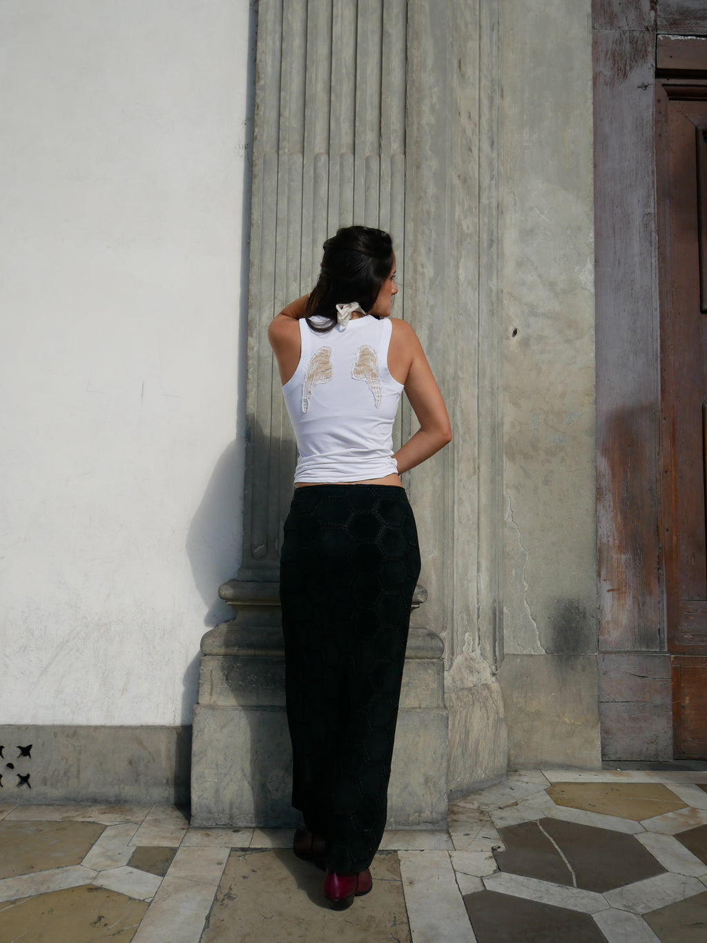 Hexa Suede Skirt