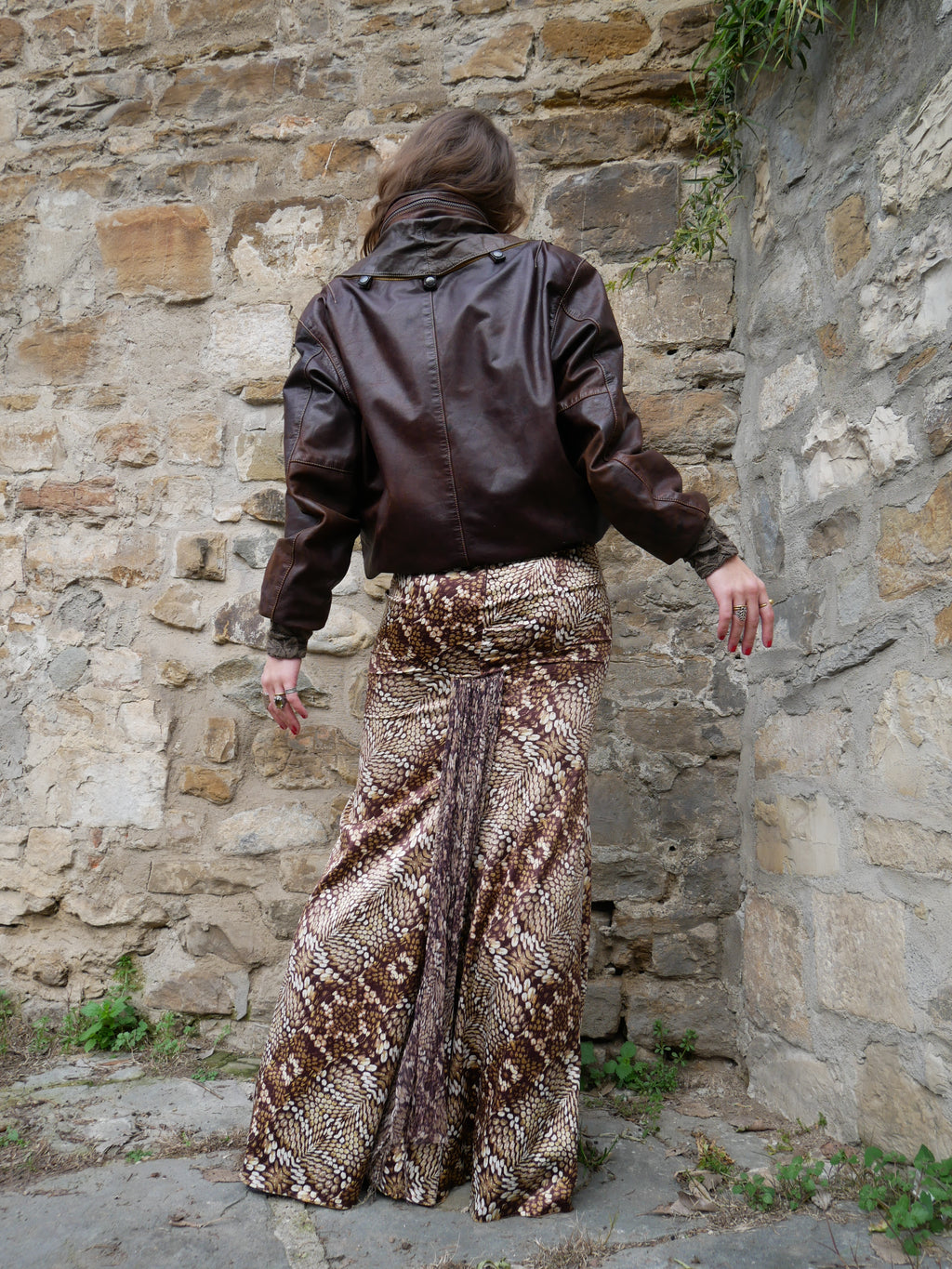 Reworked Leather Aviator Jacket