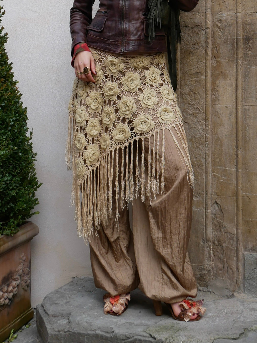 Rosarium Poncho Skirt