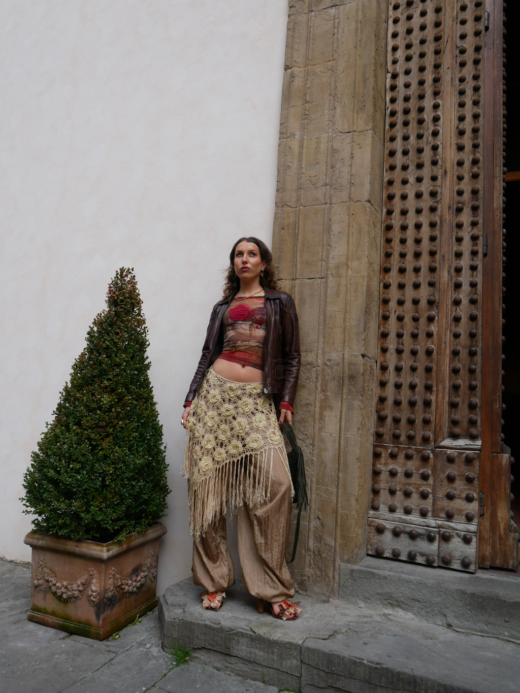 Rosarium Poncho Skirt
