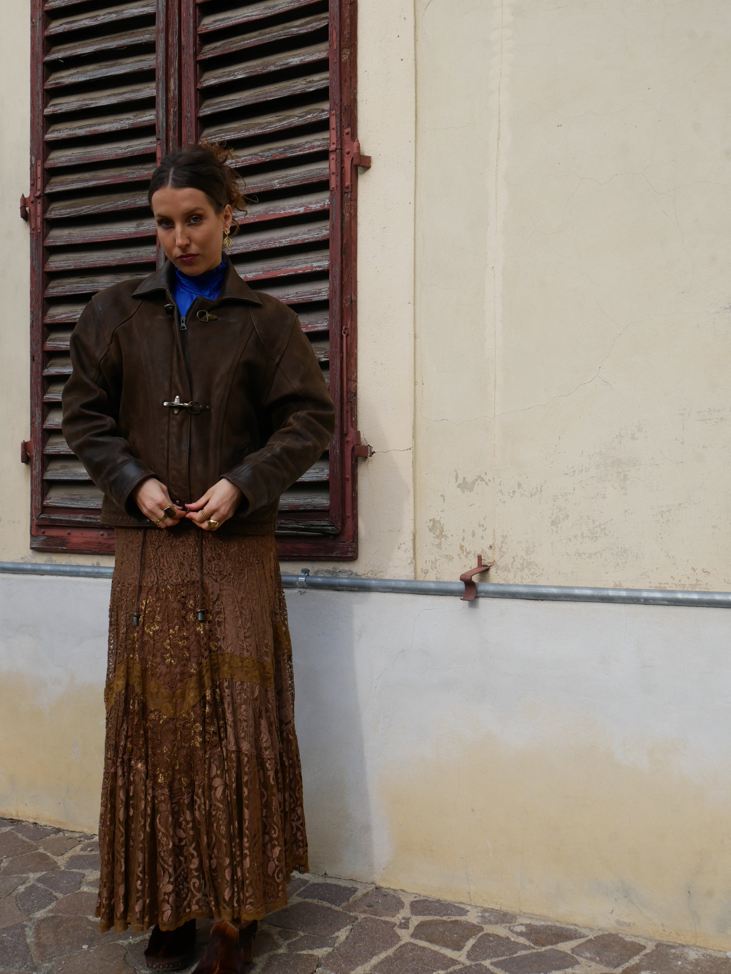 Tethered Leather Jacket