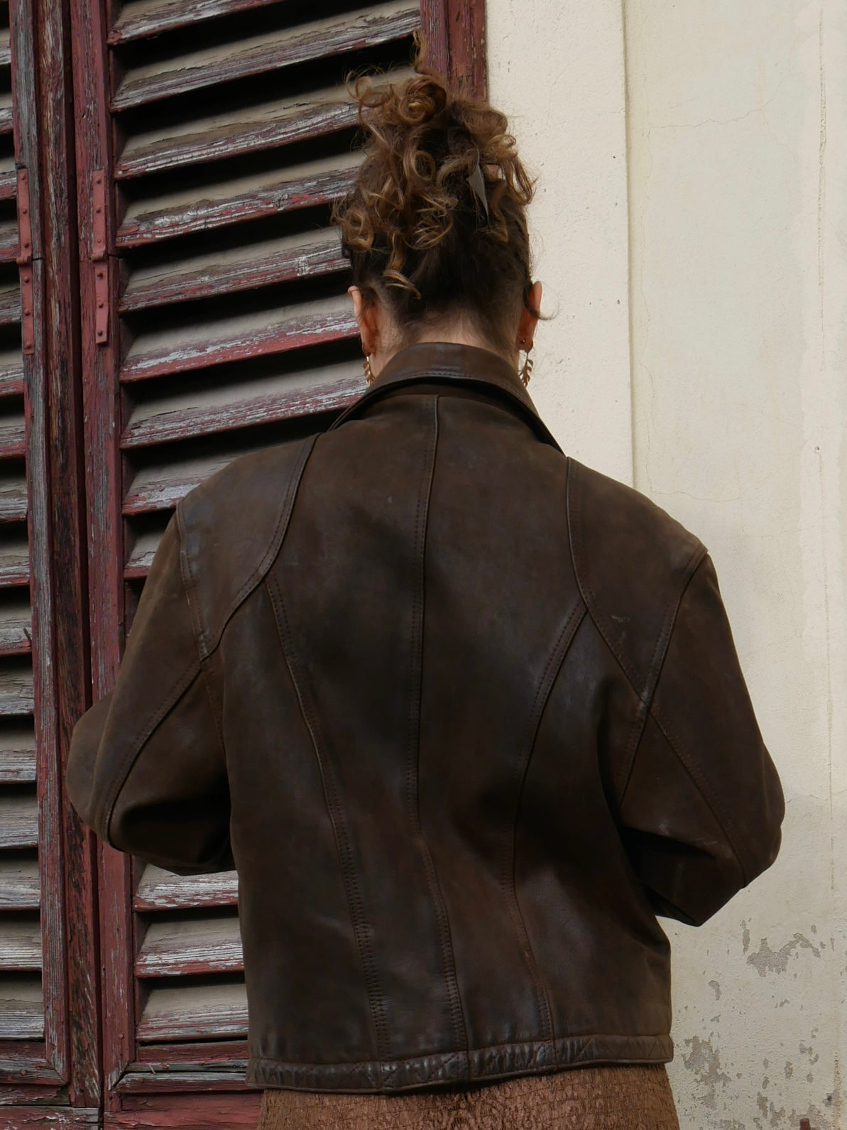 Tethered Leather Jacket