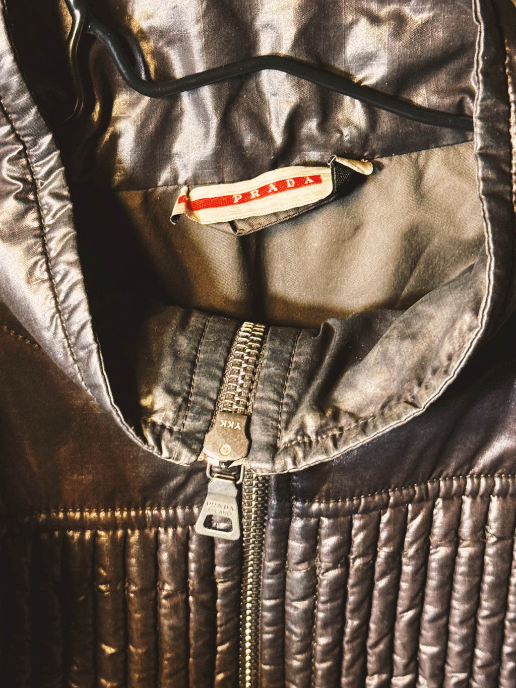 Black Pearl Prada Puffer Jacket