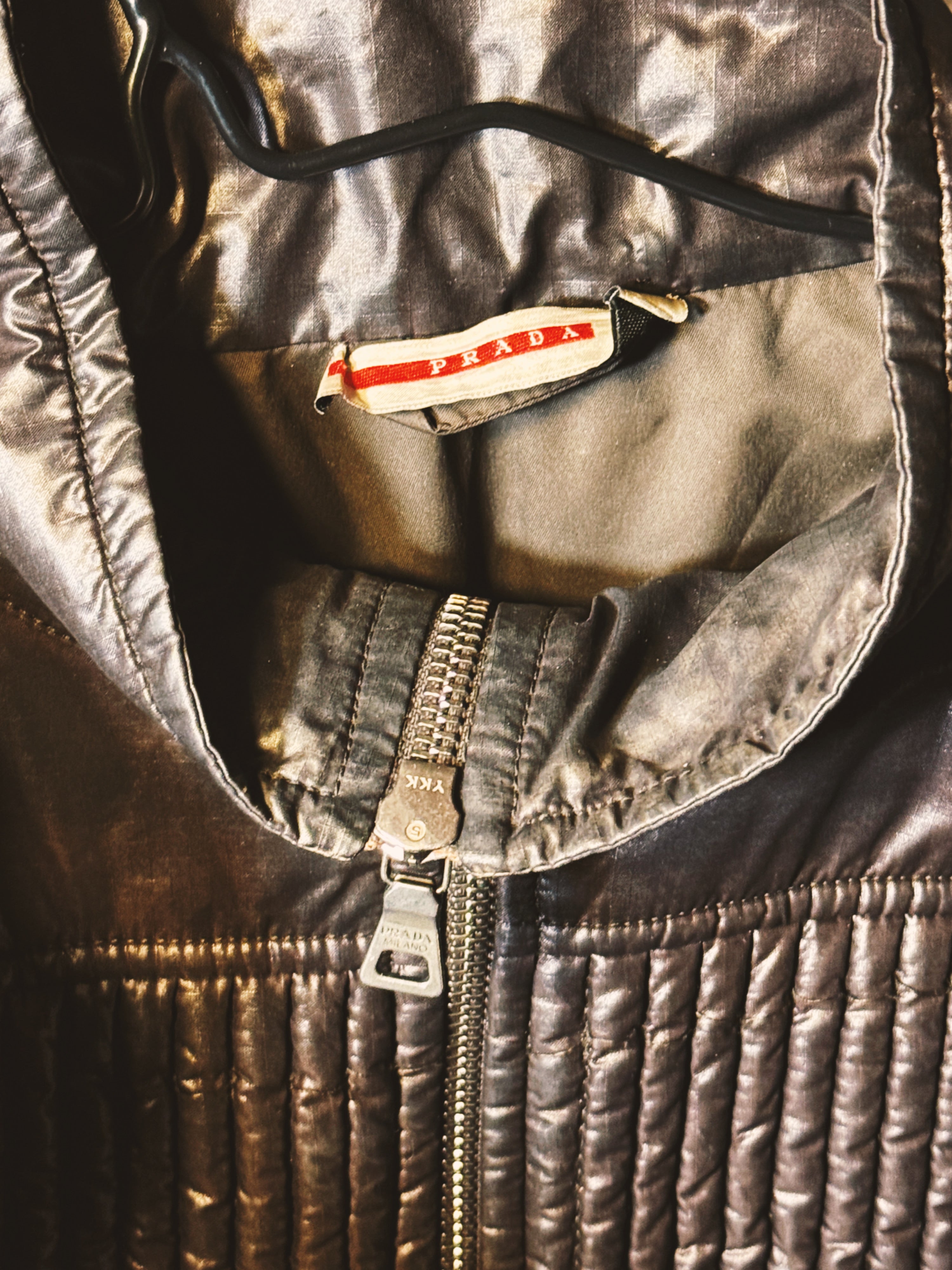 Black Pearl Prada Puffer Jacket