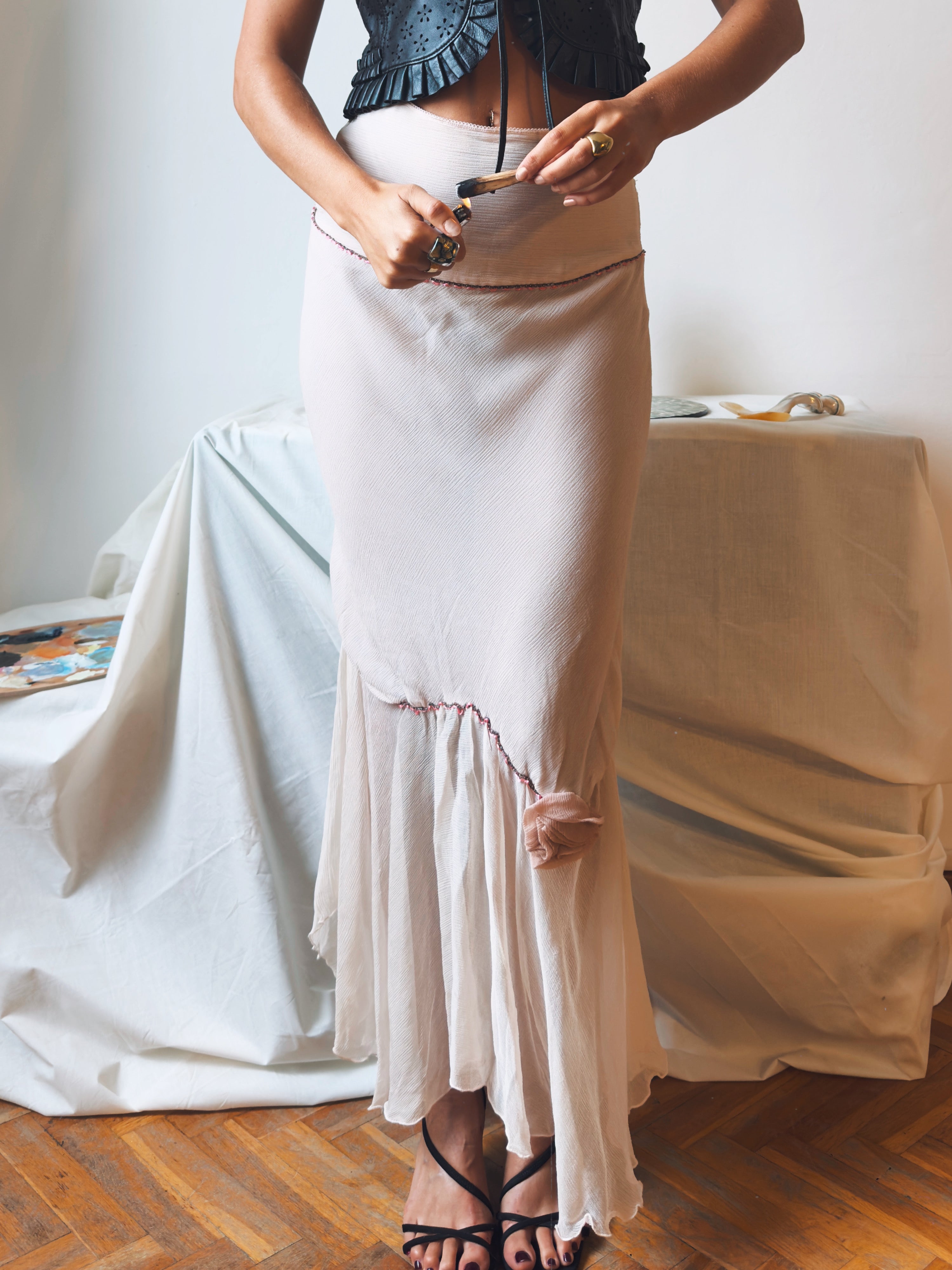 pure silk skirt