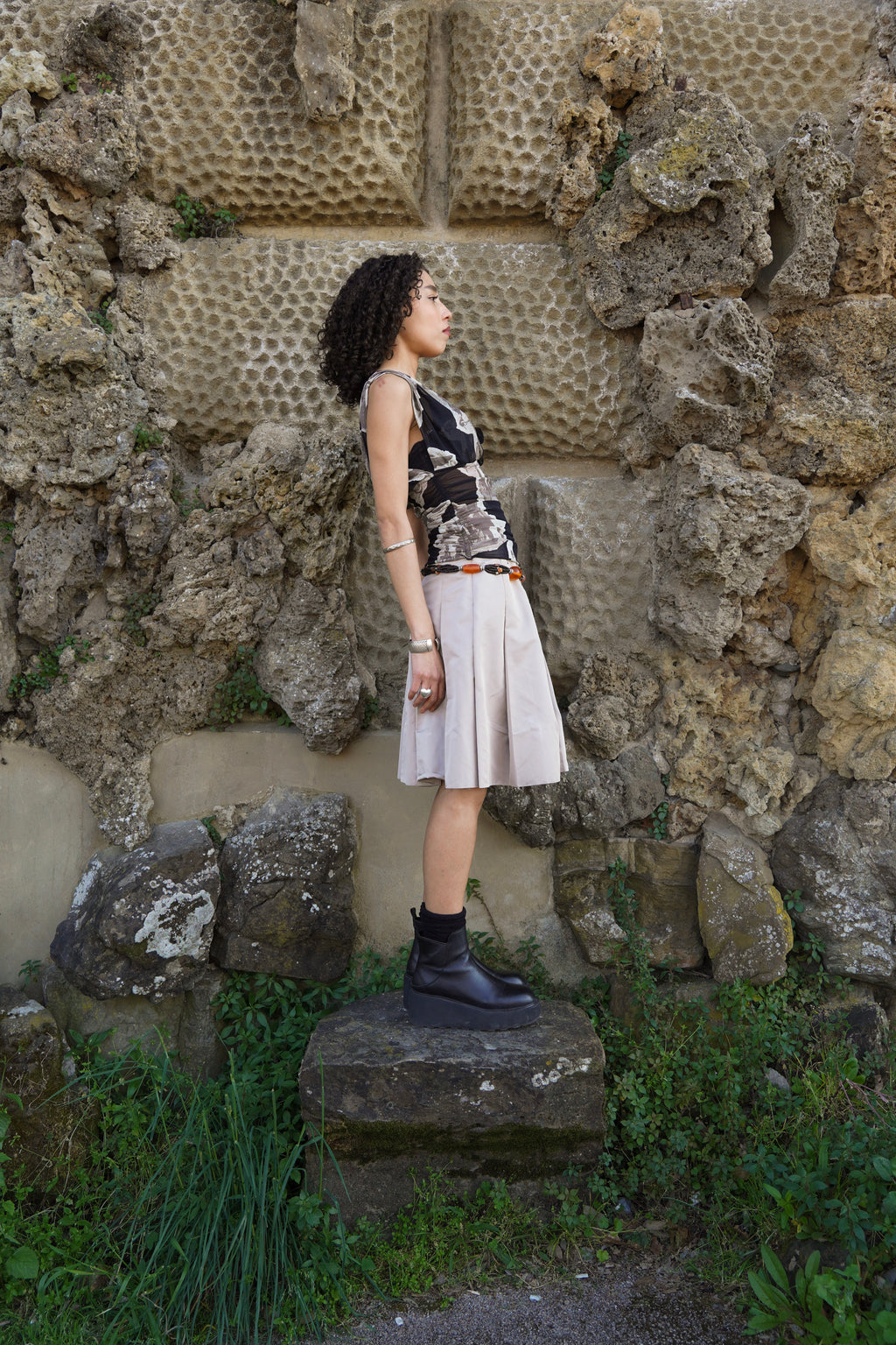 Moonstone Silk Skirt