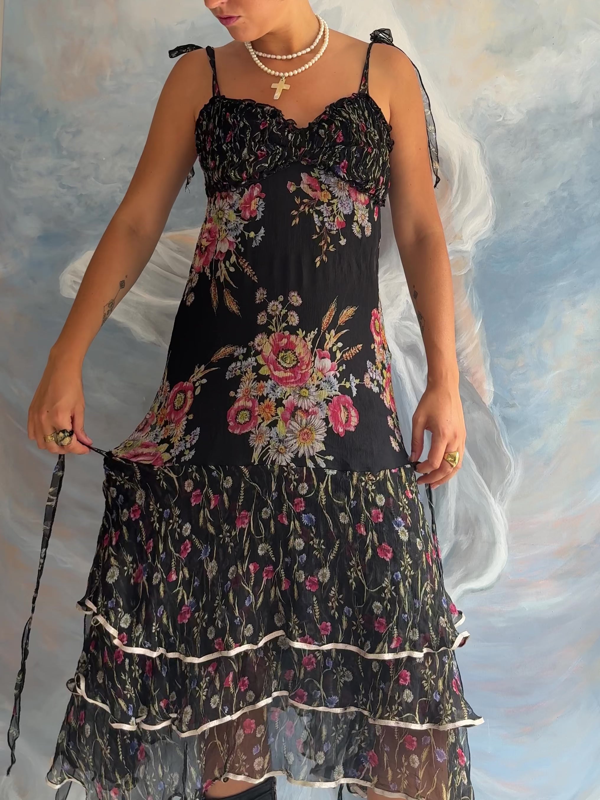 Blooming Obsidian Dress